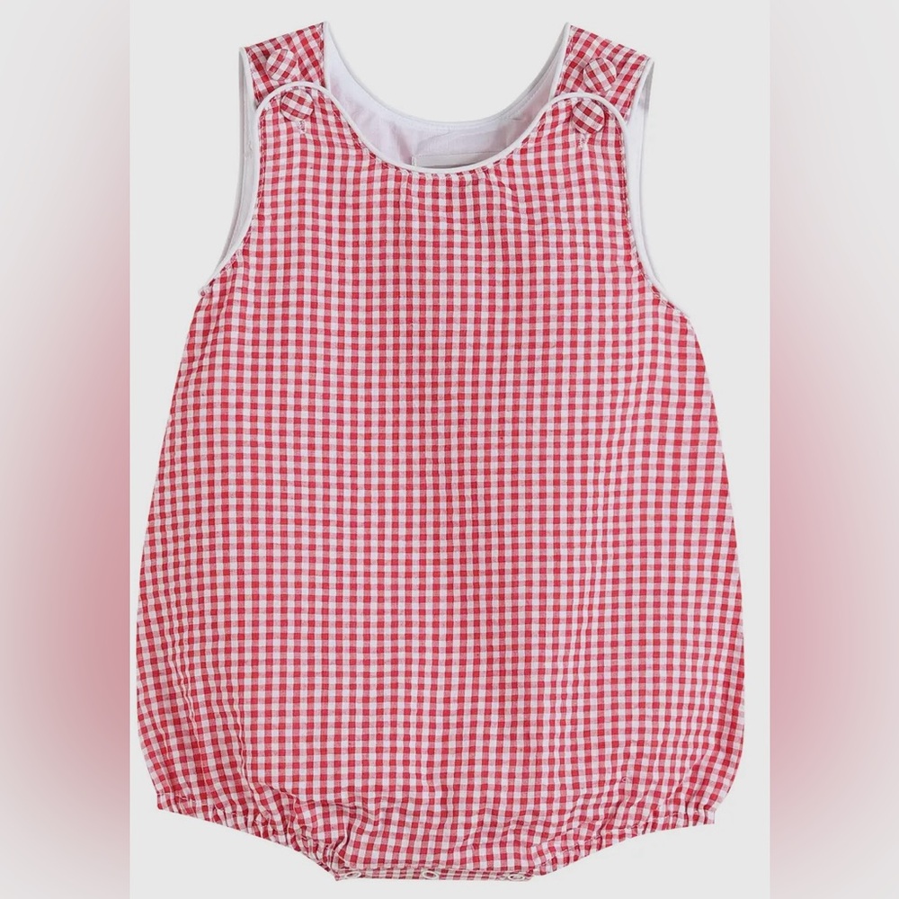 Charming Red Gingham Kids Bodysuit